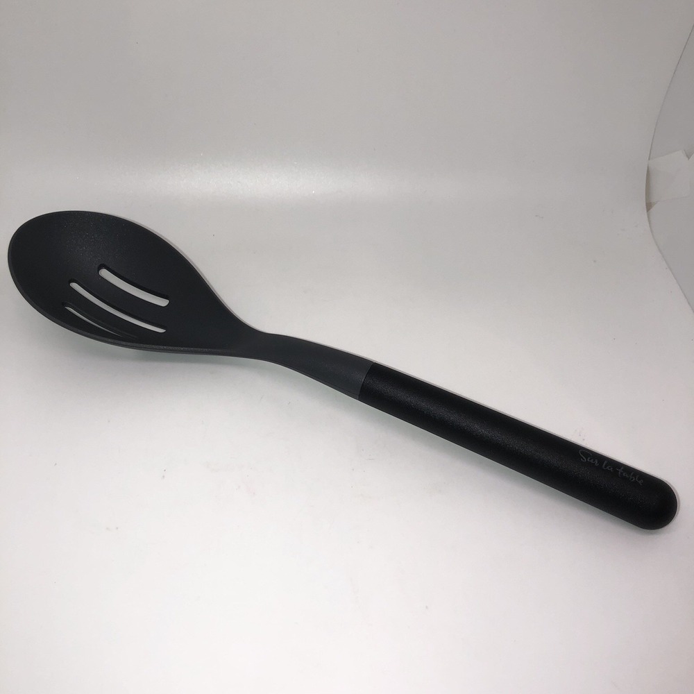 Sur La Table Slotted Spoon Gray Black Utensil Nonstick Nylon Durable 13"